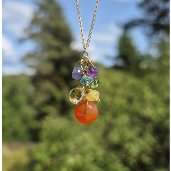 Hjerte Chakra smykke (Oransj)