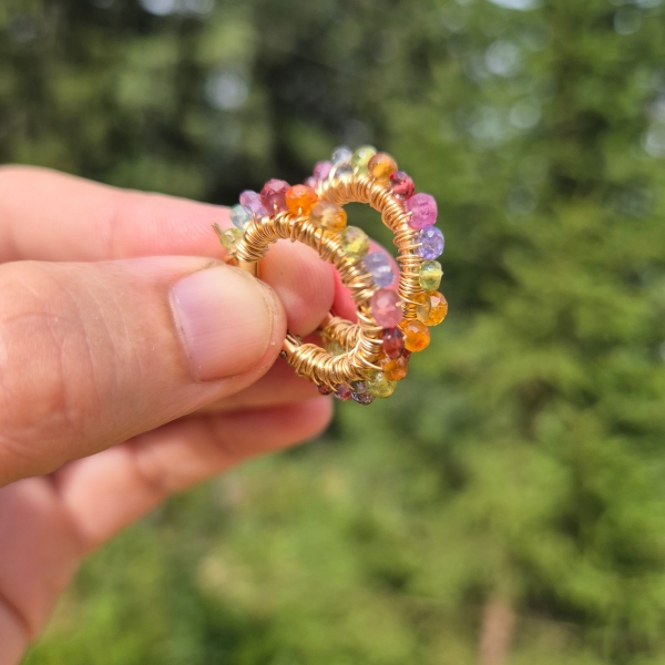 Rosegull Hoops, mangefarget (22mm)